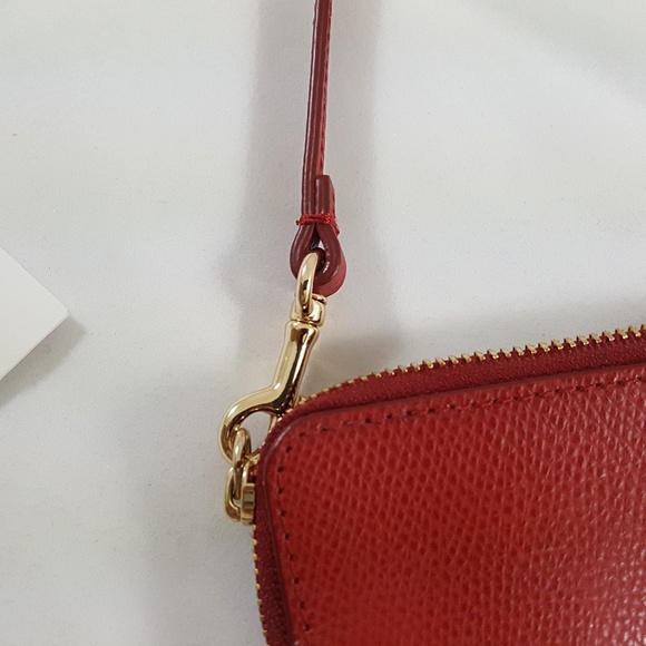 Coach Red Leather Wristlet - Picture 2 of 6